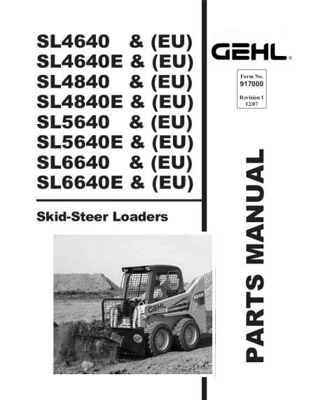 gehl skid steer 4835 sxt service manual|gehl z45 parts manual.